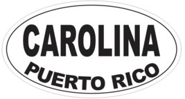 Carolina Puerto Rico Oval Bumper Sticker or Helmet Sticker D4100 - $1.39+