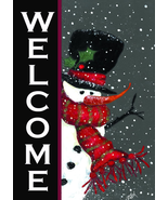 Toland Home Garden 110563 Snowman Welcome Winter Flag 12X18 Inch Double ... - £11.15 GBP