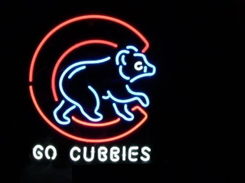 New Chicago Cubs Go Cubbies 2016 World Series Neon Light Sign 20"x16" - $153.99