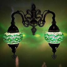 Handmade Turkish/Moroccan/Tiffany/Bohemian Style Double Glass Mosaic Wal... - £63.79 GBP