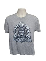 2009 New York Yankees 27 Time World Series Champions Adult Medium Gray TShirt - £11.84 GBP