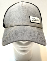 Titleist Hat Mens M to L Fitted Golf Patch Embroidered Raised Logo Gray Mesh Cap - £16.35 GBP