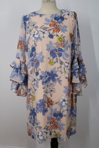 NWT Nanette Lepore 4 Pink Floral Bella Donna Ruffle Sleeve Shift Dress - £38.05 GBP