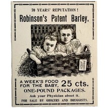Robinson&#39;s Patent Barley 1897 Advertisement Victorian Baby Infant Food A... - $19.99