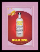 2004 Absolut Cosmo Vodka Framed 11x14 ORIGINAL Vintage Advertisement 	 - $34.64