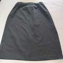 Back Zipper Women&#39;s Black Skirt With Blue Stripes Size 18W Measured Wais... - €6,51 EUR