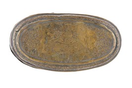 18th Century Brass Engraved Snuff/Tobacco box - $272.25