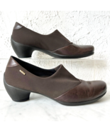 Ecco Sculptured GTX Pump Brown Leather Goretex Fabric Slip On - Women&#39;s ... - $42.75