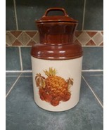 &quot;Milk Jug&quot; Cookie Jar/ canister w/Pineapple Decor Vintage McCoy Pottery ... - $26.14