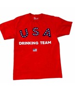 Port Long Beach USA Drinking Team short sleeve t-shirt red Unisex size m... - $18.49