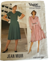 Vogue Sewing Pattern 1414 Jean Muir Misses Dress Scarf Narrow Hem Size 1... - £15.95 GBP