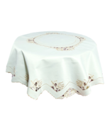 Ecri Tablecloth, Embroidered, 52x52&quot;, 130x130cm, High Quality - £29.48 GBP