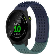 For Garmin Forerunner 158 20mm Holes Breathable 3D Dots Silicone Watch Band(Midn - £3.15 GBP