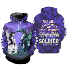 Personalized Dragon May Girl It All Depends On You Hoodie 3D Printed. - £29.26 GBP+
