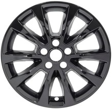 One Single 2017-2018 Ford Fusion # 767-GB 17&quot; 10 Spoke Gloss Black Wheel Skin - £23.64 GBP