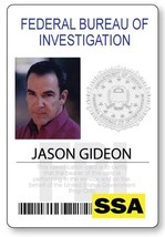 CRIMINAL MINDS JASON Gideon Halloween Costume or Cosplay Name Badge Tag ... - $14.99