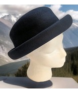 Vintage Black Wool 100% WomeHat Saks  Fifth Avenue Made In Italy Rare  - $59.40