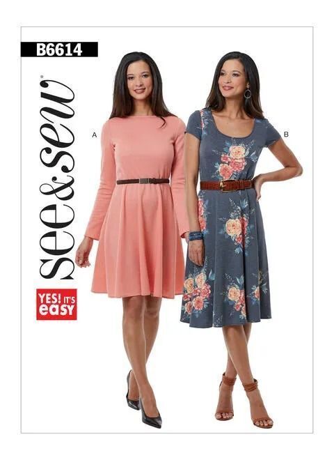 Butterick See and Sew Sewing Pattern 6614 Dresses Size 8-16 - £7.02 GBP