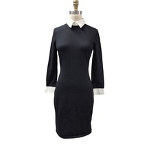 LRL Lauren Ralph Lauren Black Dress /White  Collar Cotton Stretch Dress ... - $98.01