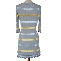 Grey Striped Ribbed Dress Size Medium - £19.55 GBP