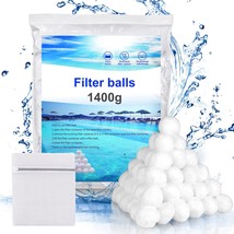 3.1 lbs Pool Filter Balls, Reusable Eco-Friendly Fiber Filter Media for ... - £33.32 GBP