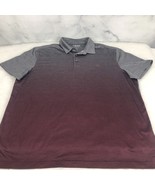 IZOD GOLF Mens Sz XL Polo Shirt Maroon Gray Heathered - £8.47 GBP