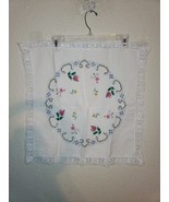 19” Lace Embroidered Napkin Handerchief Handmade Vintage Floral Cottagec... - €8,18 EUR