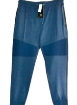 Xios Plaid Design Men&#39;s Blue Cotton Zip Pocket  Sweatpants Size XL - £25.35 GBP