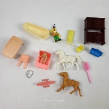 Vintage Doll House Toy Random Furniture &amp; Other Accessories Mixed Lot Of 15 - $11.87