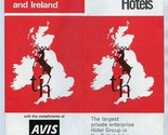 TrustHouse Hotels Brochure with Avis Map of Great Britain &amp; Ireland 1969 - $17.82
