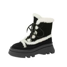r Snow Boots Lace-up Platform Boots Black Brown Desert Boots Shoes New W... - $160.23