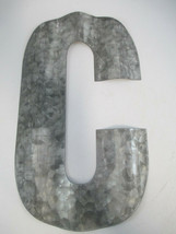 Corrugated Metal Letter C Rustic Country Farmhouse Industrial 12&quot; - £1.93 GBP