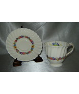 ROYAL DOULTON Bone China EVESHAM Floral Demitasse Cup &amp; Saucer Set (Engl... - £11.67 GBP