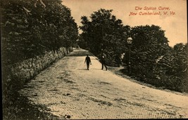 The Station Curve New Cumberland West Virginia Antique 1911 Postcard BK49 - £7.18 GBP