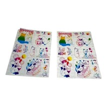 Vintage Lisa Frank Lot Of 2 Sheets Kitten Stickers In A Shoe Rainbow Fis... - $46.74