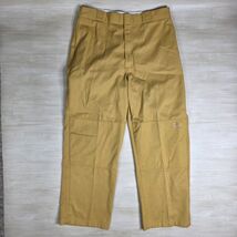 Dickies Loose Fit Double Knee Work Pants Cell Phone Pocket Gold Size 38 ... - $37.52