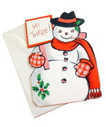 Vintage Frosty The Snowman Ambassador Christmas Greeting Card Die Hi There Card - $6.95