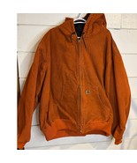 4XL Carhartt Men&#39;s Blackened Orange Sandstone Duck Canvas Chore Jacket J... - $293.26 CAD