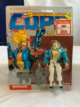 1988 Hasbro COPS &quot;BERSERKO&quot; Poseable Action Figure in Sealed Blister Pack - £141.17 GBP