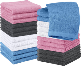 24 Pack Premium Wash Cloths Hand Face Towel Kitchen Bath Washcloths 100% Cotton - £28.00 GBP+