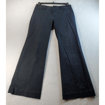 Banana Republic Flare Pants Women Size 4 Black Cotton Pockets Belt Loops Pull On - £9.80 GBP