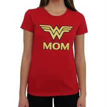 Wonder Woman Mom Women&#39;s T-Shirt Red - £25.83 GBP+