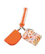 Summer Spritz Dual Nylon Pouch Wristlet Mango Orange Floral - €30,66 EUR