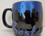 America Ware BOSTON 2014 3D Night Skyline Coffee Mug Large Cup BLUE BLAC... - $11.57