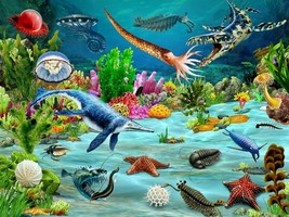 &quot;NEW&quot; prehistoric sea animals jigsaw puzzle 500 pieces boardgame for boys 4 - £31.34 GBP
