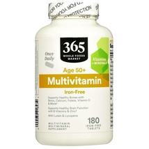 365 by Whole Foods Market Multivitamin Age 50+ iron-free 180 Tablets - £31.07 GBP