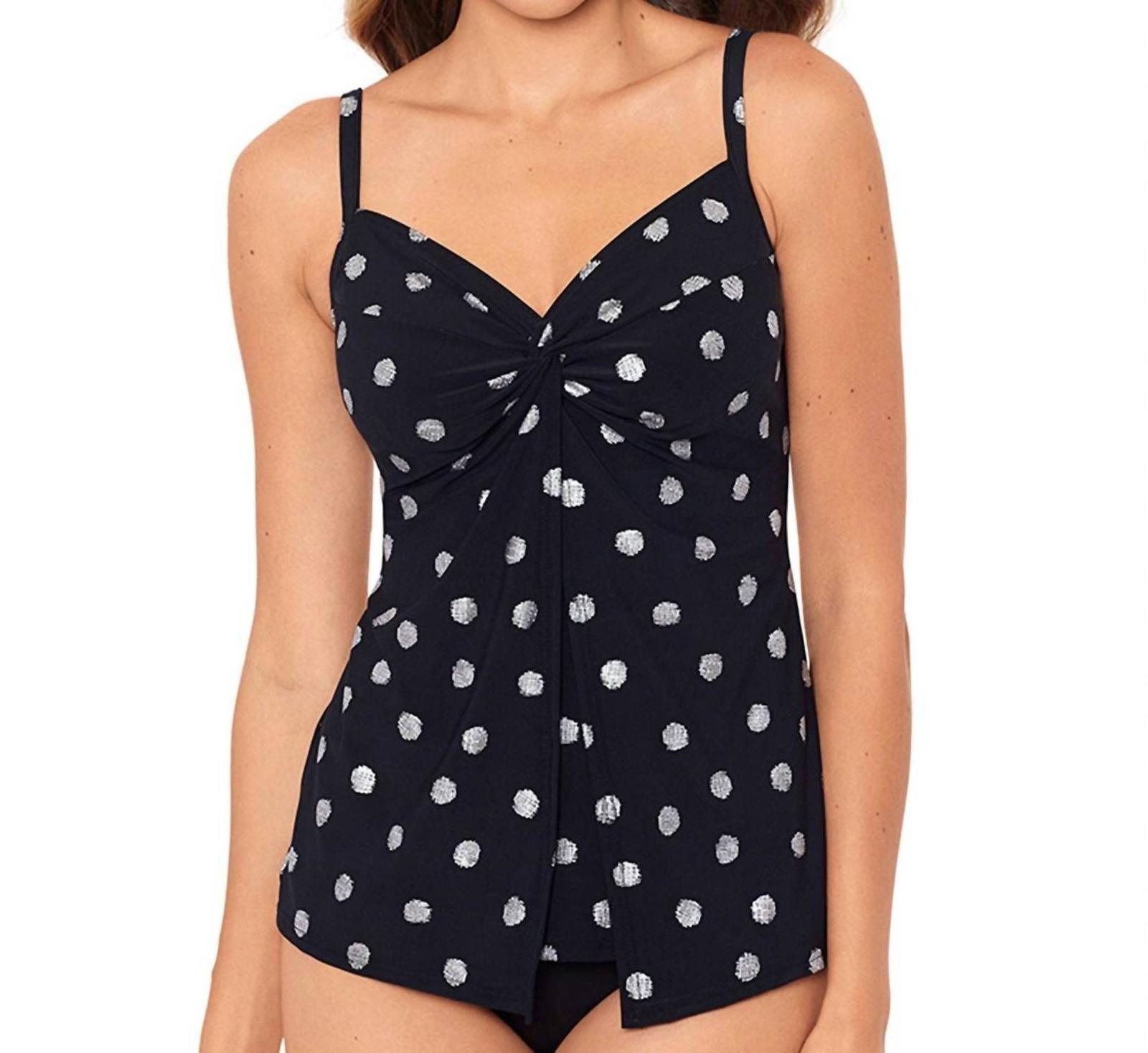 Miraclesuit love knot underwire tankini top Black - $99.00