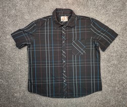Vintage Ocean Pacific Shirt Men Large Black Geometric Button Up Casual Camp OP - £12.78 GBP