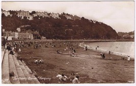 Postcard RPPC Tor Abbey Sands Torquay Devon England UK - $9.89