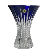 Waterford Lismore Diamond Cobalt Clear Cut Glass Crystal Vase 20 cm 8 In. - $7,120.77 MXN